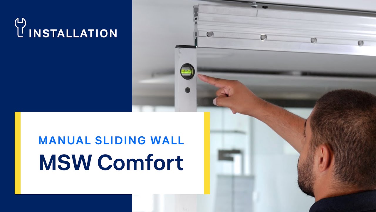 Installation video | MSW Comfort In the following video, we show you the construction of a GEZE MSW system with the MSW Comfort mechanical-automatic sliding panel locking mechanism.